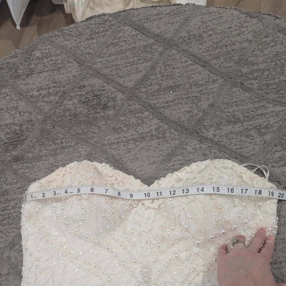 Justin Alexander 9784 Size 16 Ivory/Pearl - Picture 13 of 14